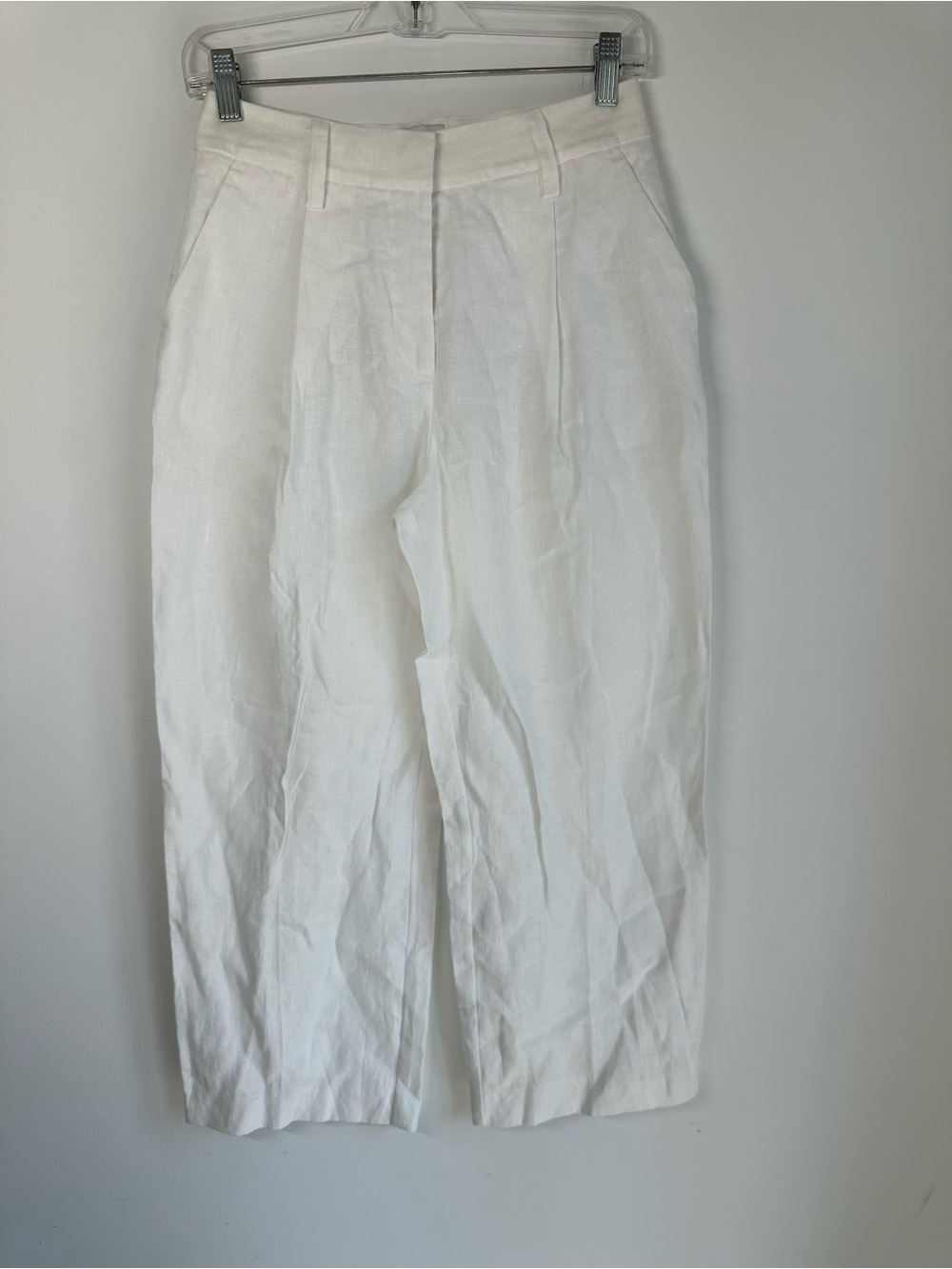 Reformation White 100%
Linen Trousers | Size 0